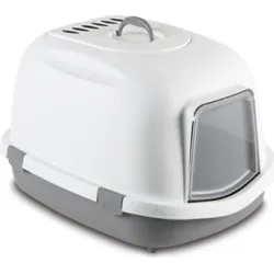 Stefanplast Kaķu tualete SUPER QUEEN ,balts-pelēks,