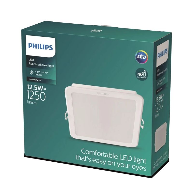 Iebūvēta lampa Philips MESON. 12.5W. 3000°K. LED. balta