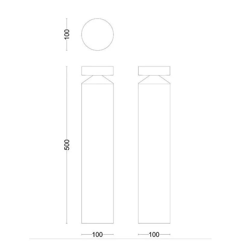 Brīvi stāvošs āra gaismeklis Philips Laven, 6W, LED, IP44, melna krās., 10 cm x 50 cm