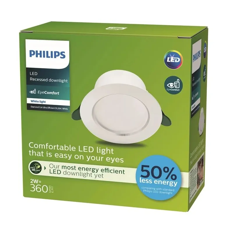 Valgusti süvistatav Philips Diamond Cut, 3000°K, LED, valge v.