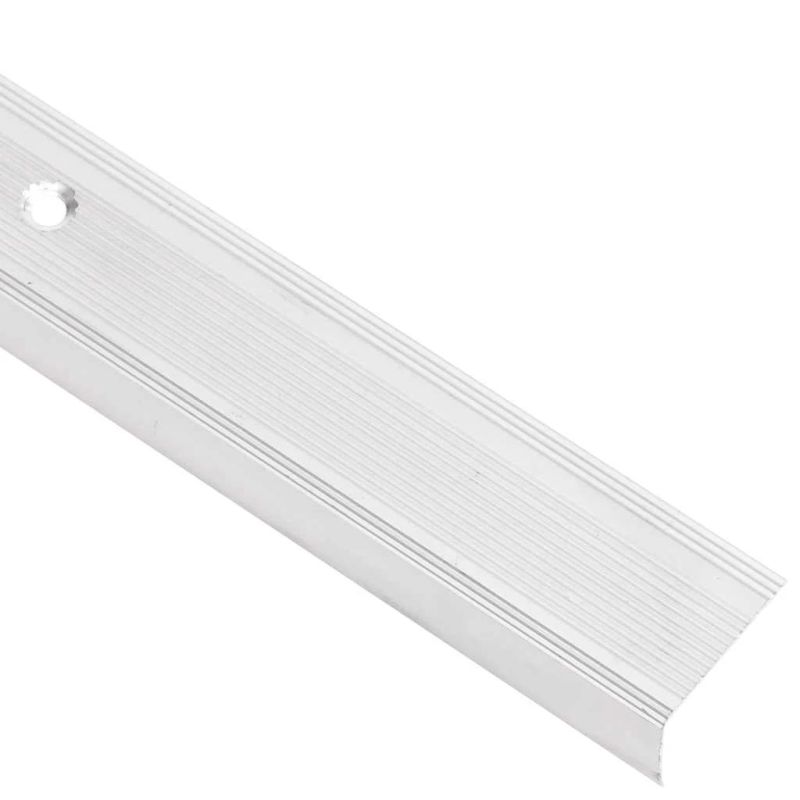 vidaXL kāpņu profili, 5 gab., L forma, 90 cm, sudraba krāsas alumīnijs