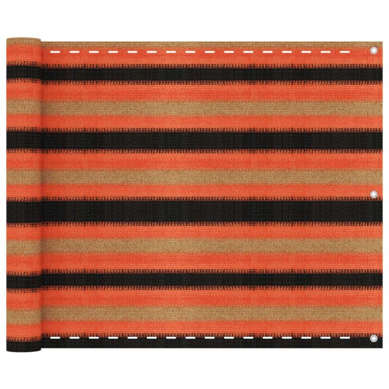 vidaXL balkona aizslietnis, 75x500 cm, daudzkrāsains HDPE