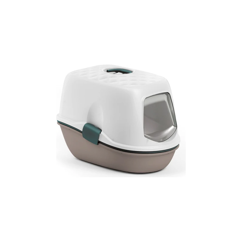 Kaķu tualete FURBA TOP CHIC ,gaiša pelēkbrūns-angļu zaļš-balts,