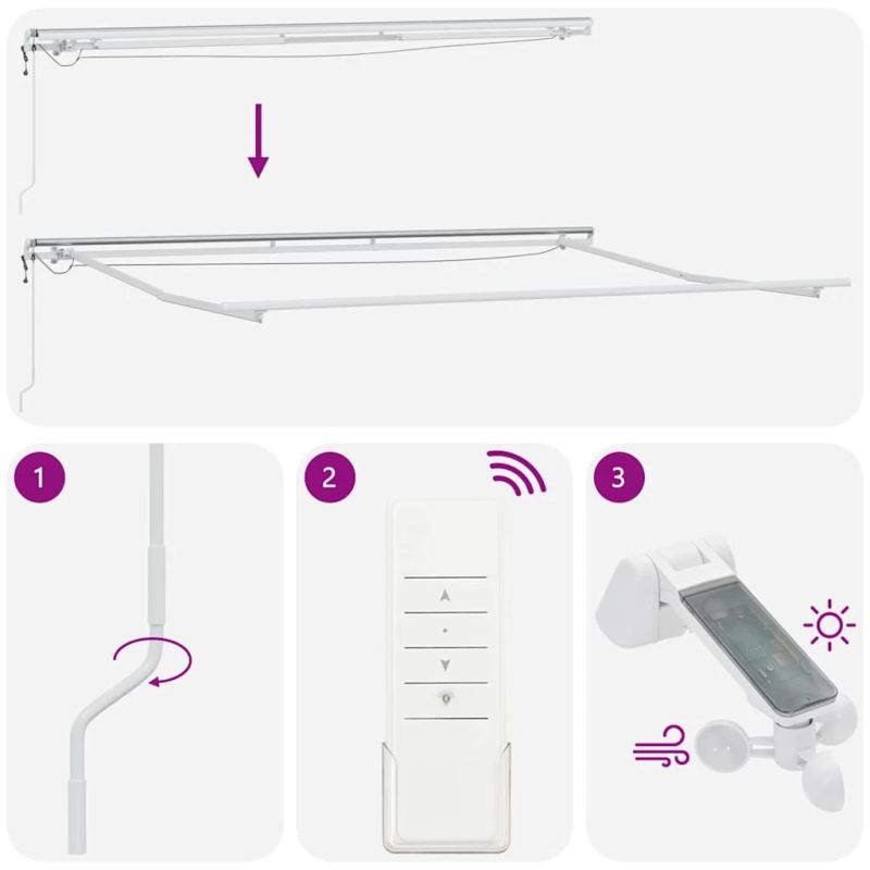 vidaXL Pārklājuma struktūra Balts 450 × 300 cm Alumīnijs