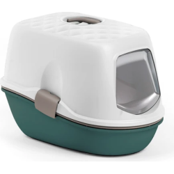 Kaķu tualete FURBA TOP CHIC ,angļu zaļš-gaiša pelēkbrūns-balts,