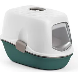 Kaķu tualete FURBA TOP CHIC ,angļu zaļš-gaiša pelēkbrūns-balts,