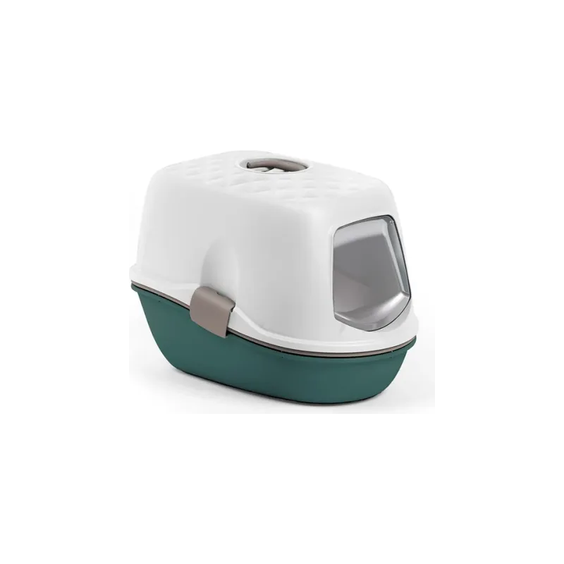 Kaķu tualete FURBA TOP CHIC ,angļu zaļš-gaiša pelēkbrūns-balts,
