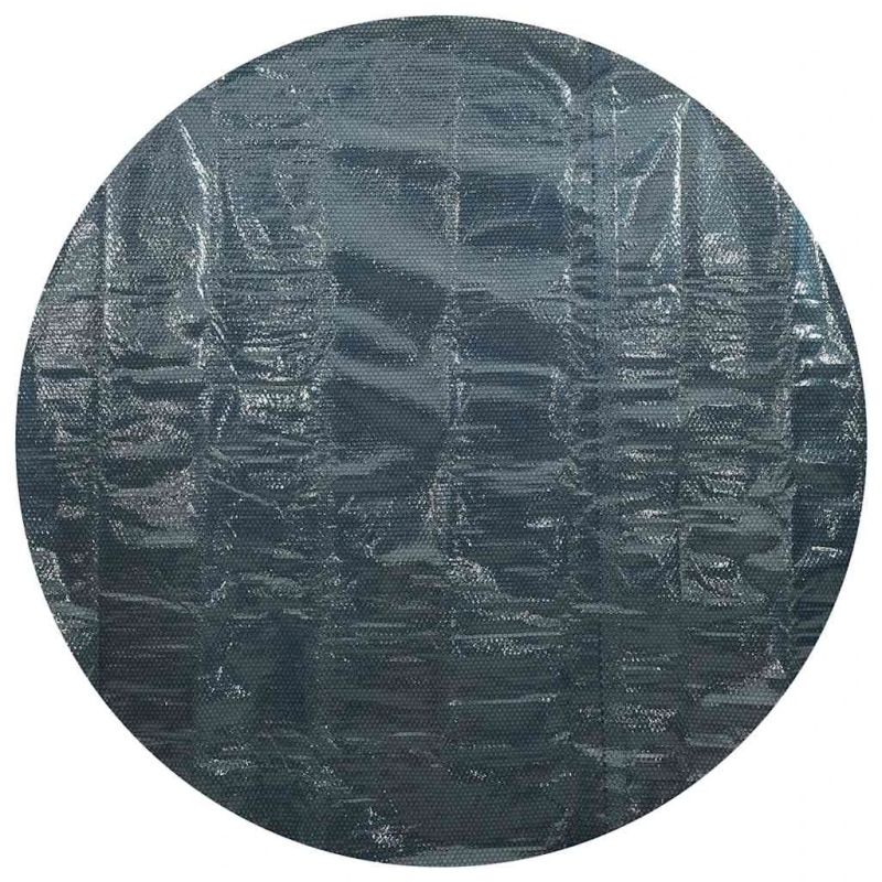 vidaXL baseina pārklājs, solārs, peldošs, 210 cm, melns un zils PE