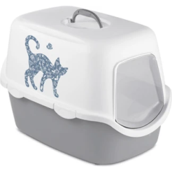 Stefanplast Kaķu tualete CATHY GRIFFE ,akmens pelēks-balts,