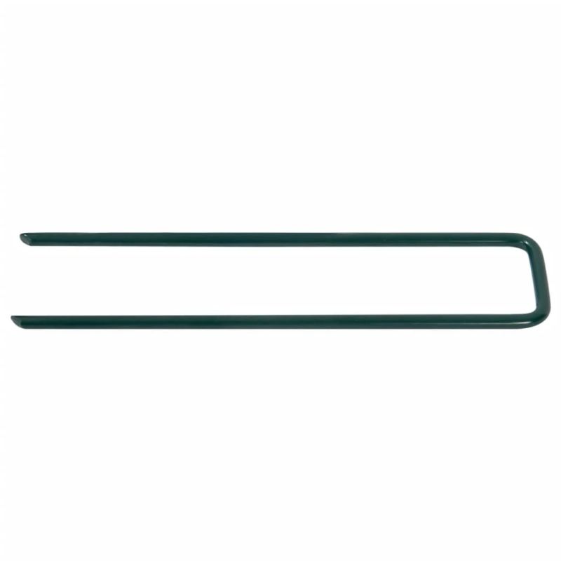 vidaXL mākslīgā zālāja stiprinājumi, 50 gab., U-forma, dzelzs