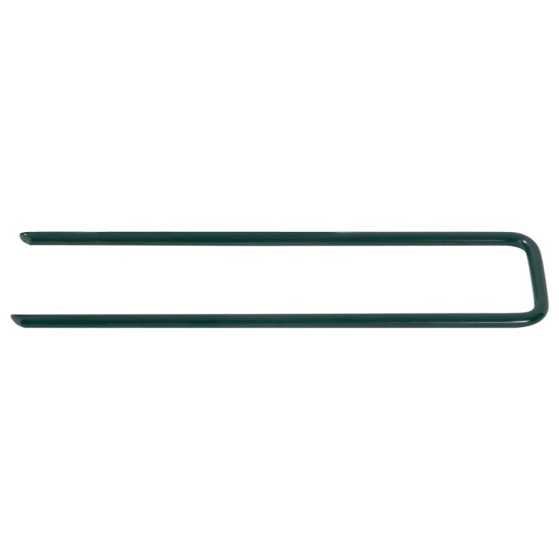 vidaXL mākslīgā zālāja stiprinājumi, 100 gab., U-forma, dzelzs