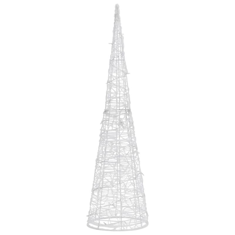 vidaXL LED lampiņu dekorācija, akrils, piramīda, 120 cm, zila