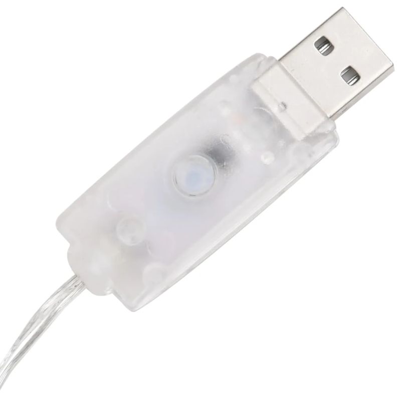 vidaXL LED lampiņu dekorācija, akrils, piramīda, 120 cm, daudzkrāsaina