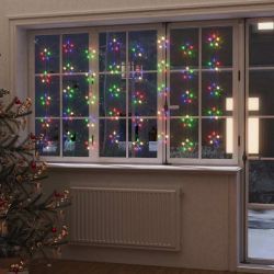 vidaXL LED lampiņu aizkars, 200 LED, krāsains, 8 funkcijas