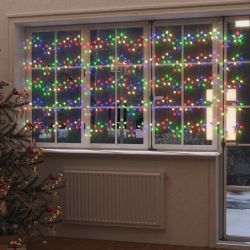 vidaXL LED lampiņu aizkars, 500 LED, krāsains, 8 funkcijas