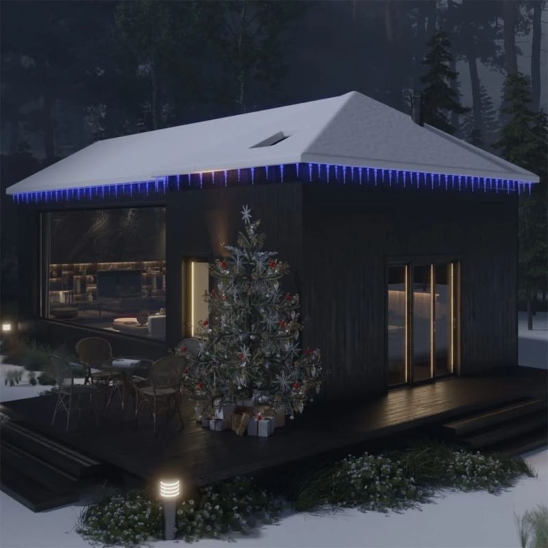 vidaXL Ziemassvētku lampiņas lāsteku formā, 40 gab., zilas, akrils