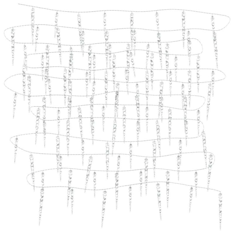 vidaXL Ziemassvētku lampiņas lāsteku formā, 40 gab., zilas, akrils