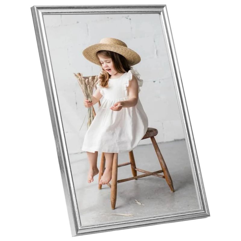vidaXL foto rāmji, 5 gab., sienai, sudrabaini, 70x90 cm, MDF