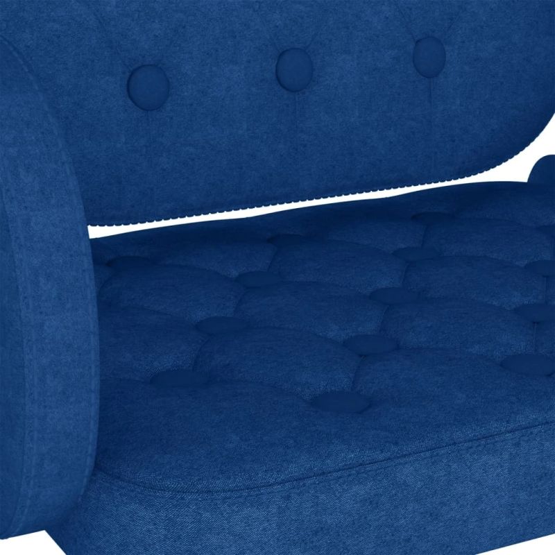 vidaXL bāra krēsli, 2 gab., zils audums