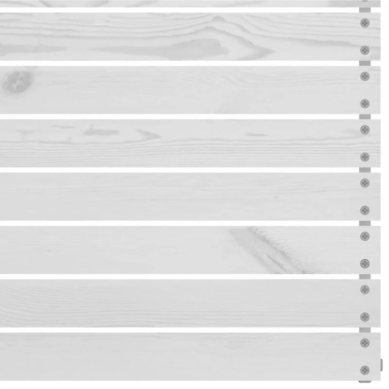 vidaXL divvietīgs dārza dīvāns, balts priedes masīvkoks