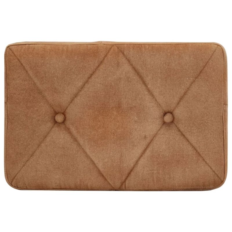 vidaXL atpūtas krēsls ar kājsoliņu, brūns audekls