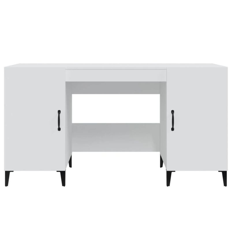 vidaXL rakstāmgalds, balts, 140x50x75 cm, inženierijas koks