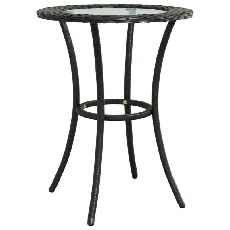 vidaXL 2-daļīgs stūra dārza dīvānu komplekts ar matračiem, PE, melns