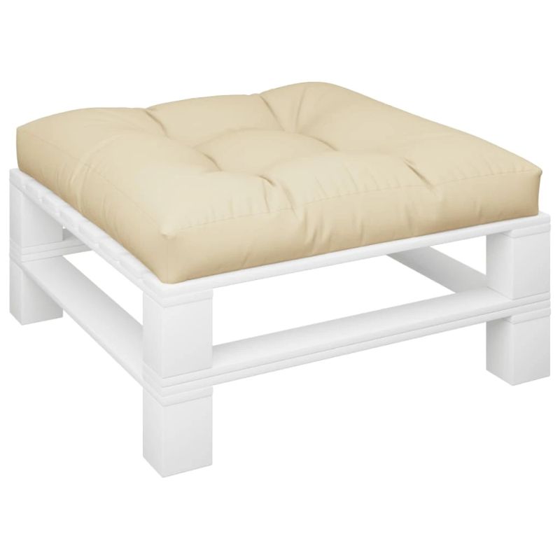 vidaXL palešu spilvens, 80x80x12 cm, audums, bēšs