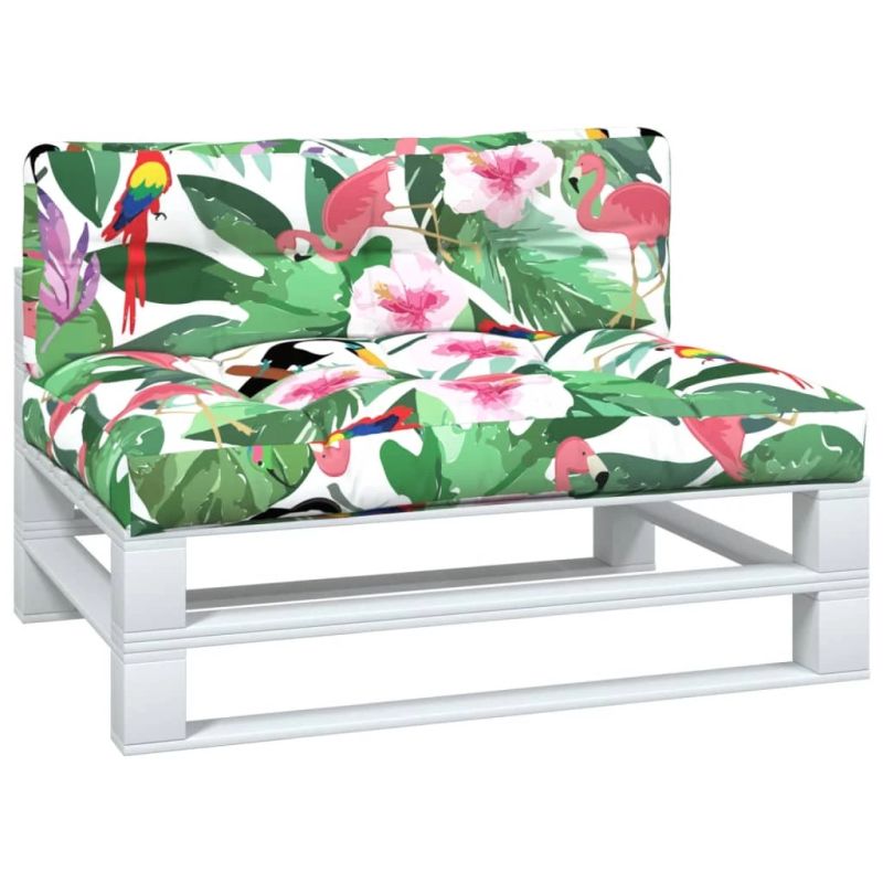 vidaXL palešu spilveni, 2 gab., krāsains audums