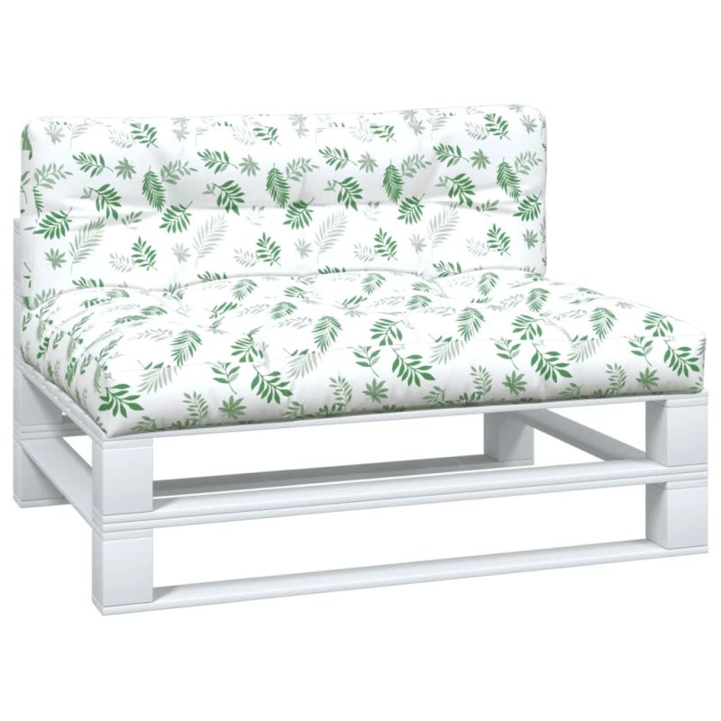 vidaXL palešu matrači, 2 gab., audums ar lapu apdruku