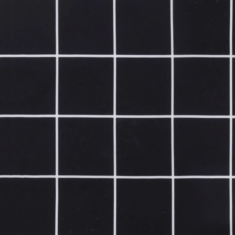 vidaXL dārza krēslu matrači, 4 gab., audums, melnas rūtis