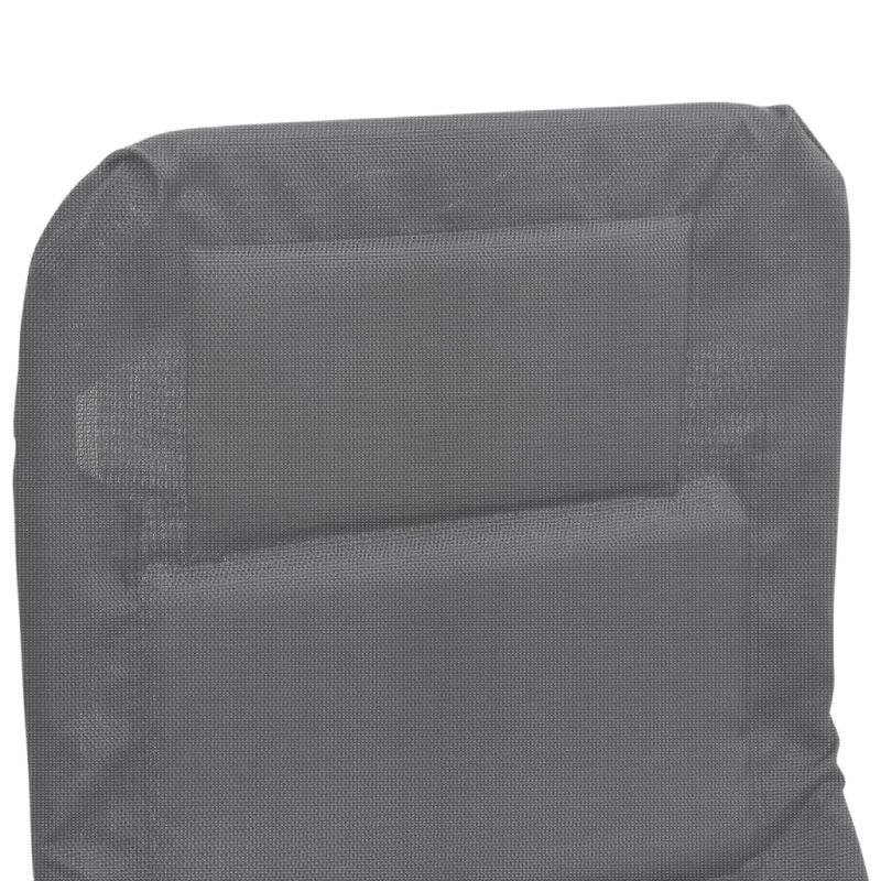 vidaXL sauļošanās krēsli, 2 gb., saliekami, pelēks tekstilēns, tērauds