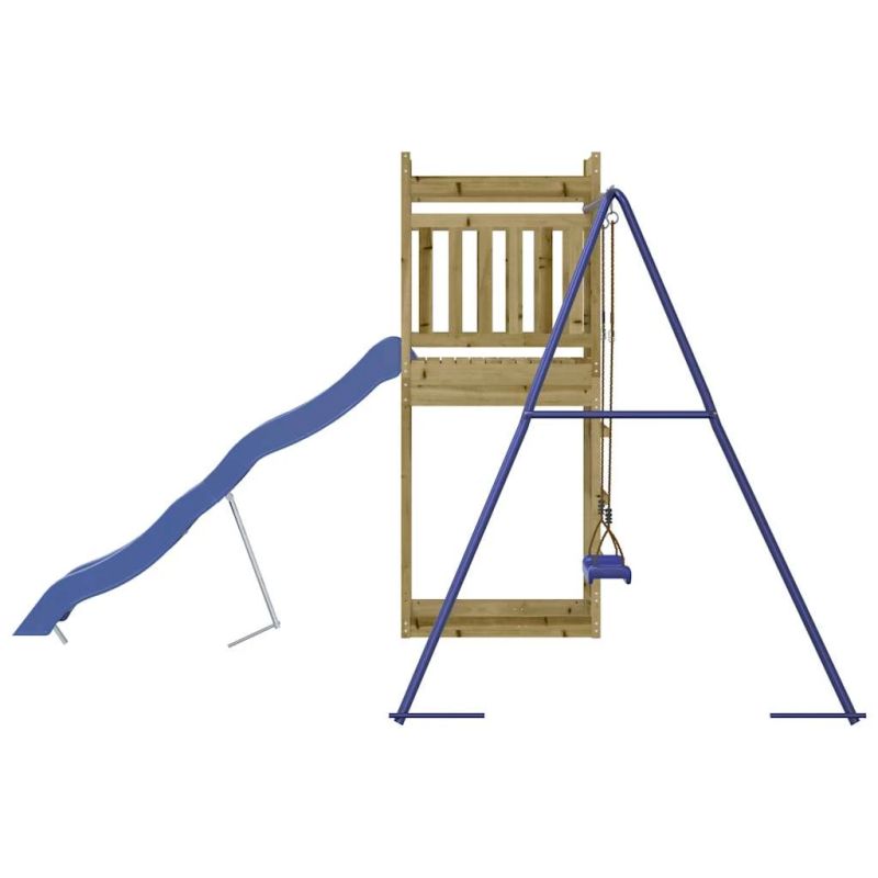 vidaXL āra rotaļu laukums, impregnēts priedes koks