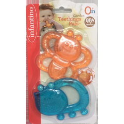 INFANTINO Atvēsinošana smaganu rotaļlieta, Dārza iemītnieki, 2gb
