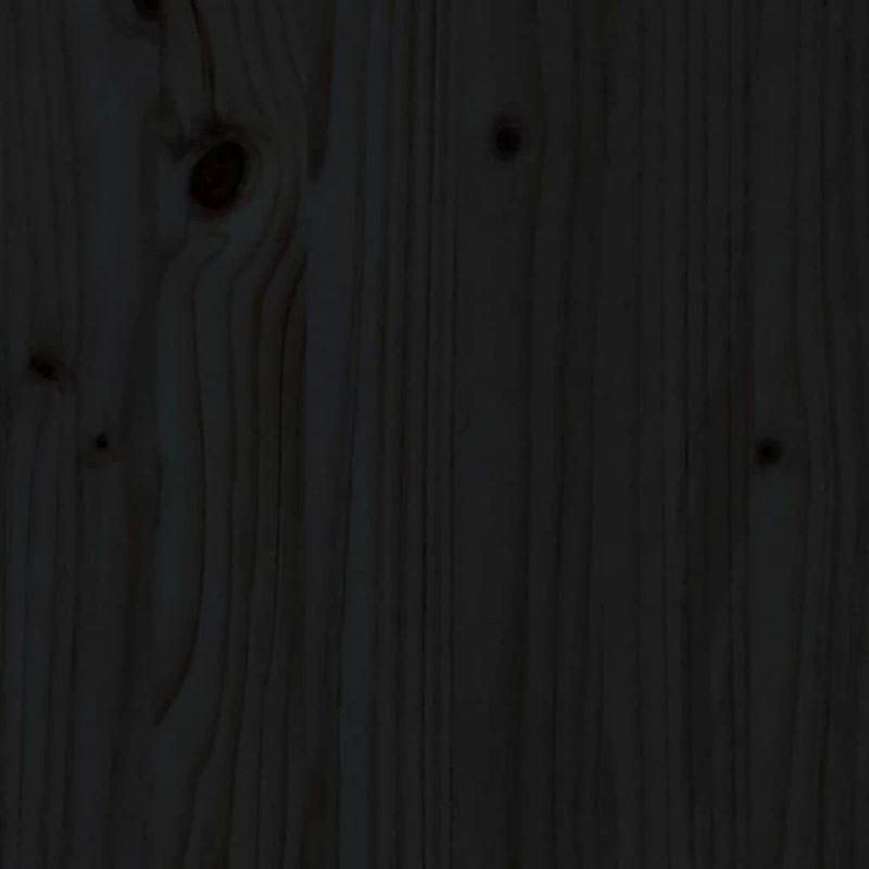 vidaXL dārza soliņi ar matračiem, 2 gab., melns priedes masīvkoks