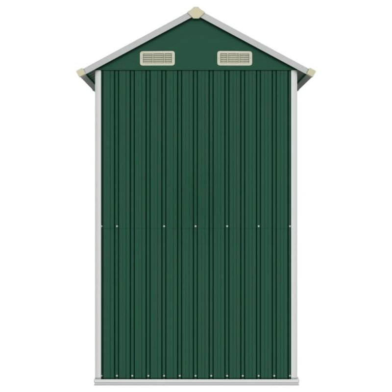 vidaXL dārza šķūnis, zaļš, 192x152,5x237 cm, cinkots tērauds