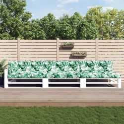 vidaXL palešu matrači, 7 gab., audums ar lapu apdruku