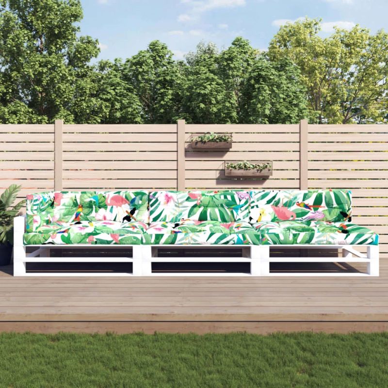 vidaXL palešu matrači, 7 gab., krāsains audums