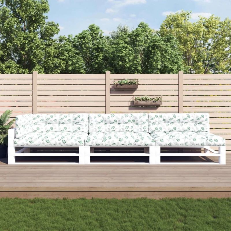 vidaXL palešu matrači, 7 gab., audums ar lapu apdruku