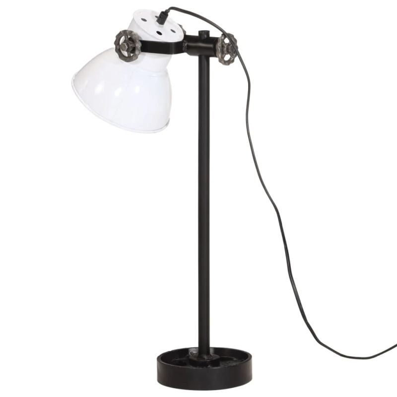 vidaXL galda lampa, 25 W, balta, 15x15x55 cm, E27
