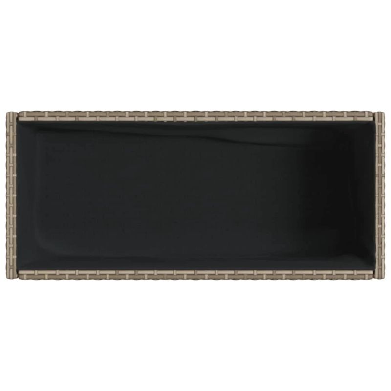 vidaXL dārza puķu kastes ar plauktu, 2 gab., pelēka PE rotangpalma