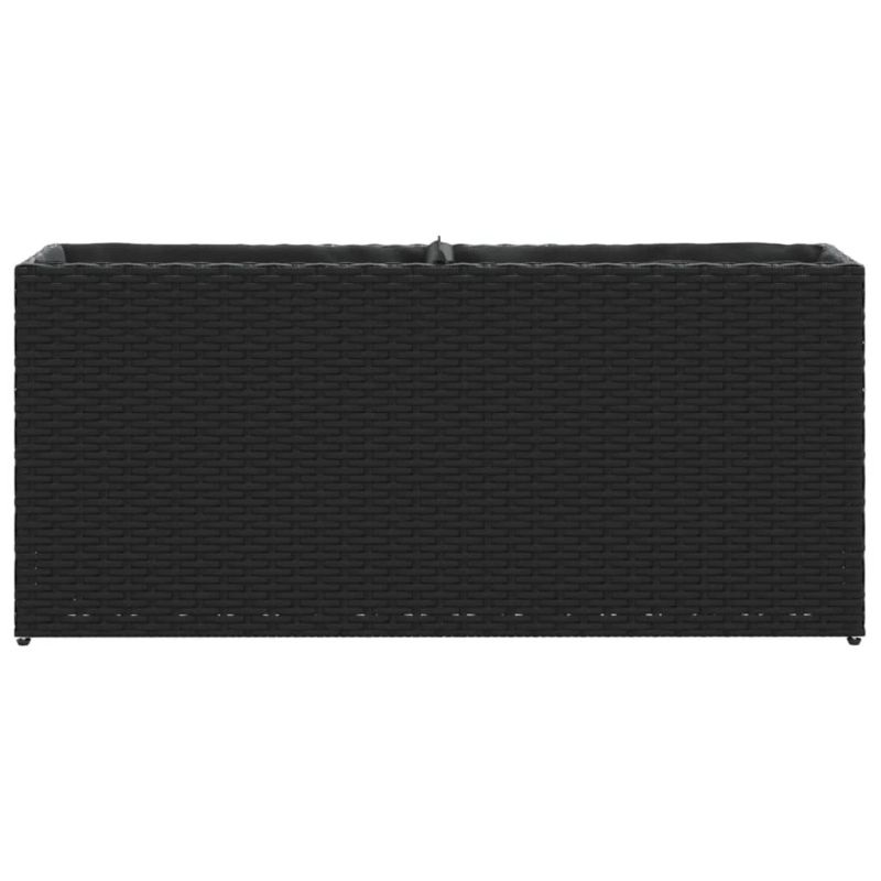 vidaXL dārza puķu kastes, 2 podi, 2 gab., 90x20x40 cm, melns PE