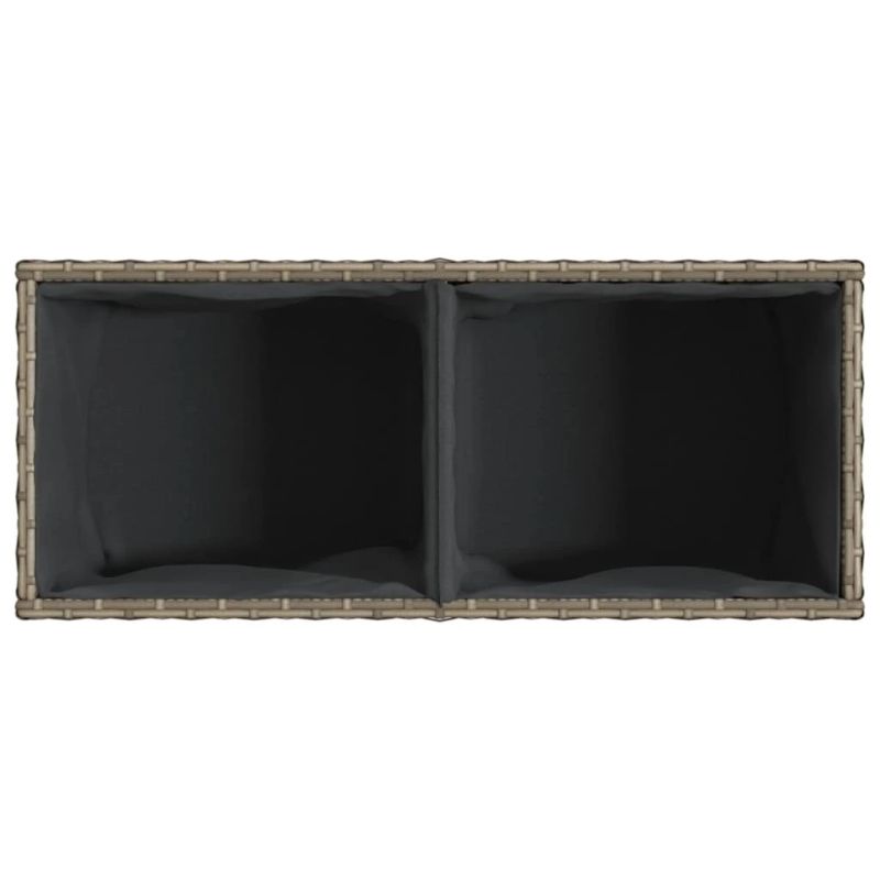 vidaXL dārza puķu kastes, 2 podi, 2 gab., 72x30x32 cm, pelēks PE