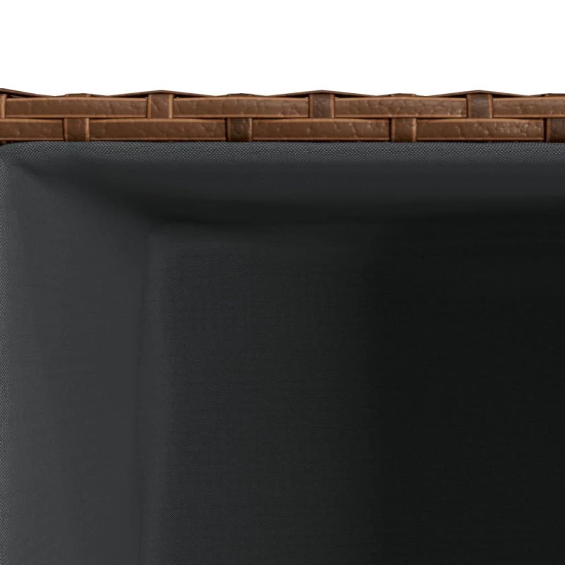 vidaXL puķu kastes, 3 gab., polietilēna rotangpalma, brūnas