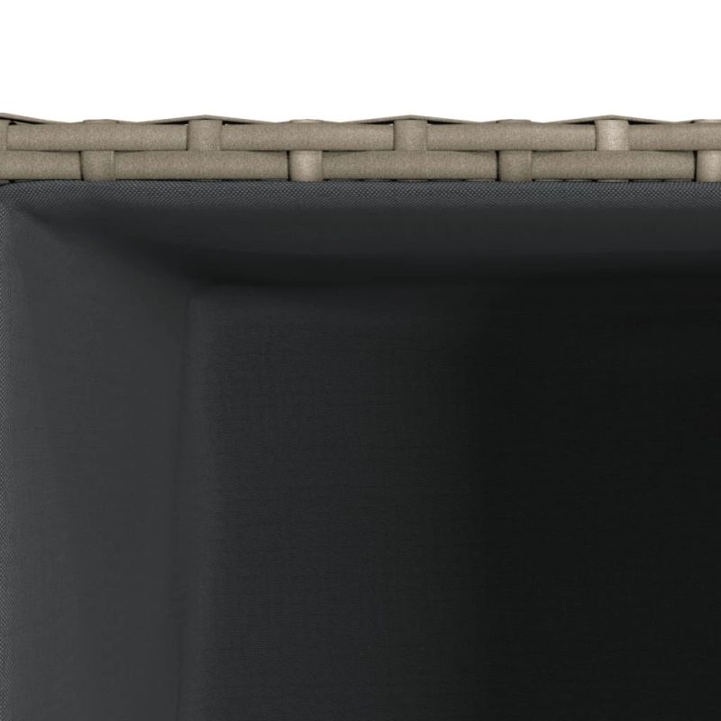 vidaXL puķu kastes, 3 gab., polietilēna rotangpalma, pelēkas