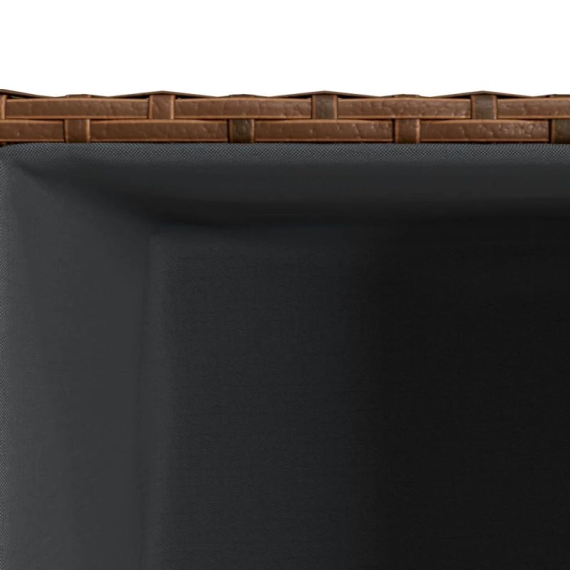 vidaXL dārza puķu kaste, 30x30x60 cm, brūna PE rotangpalma