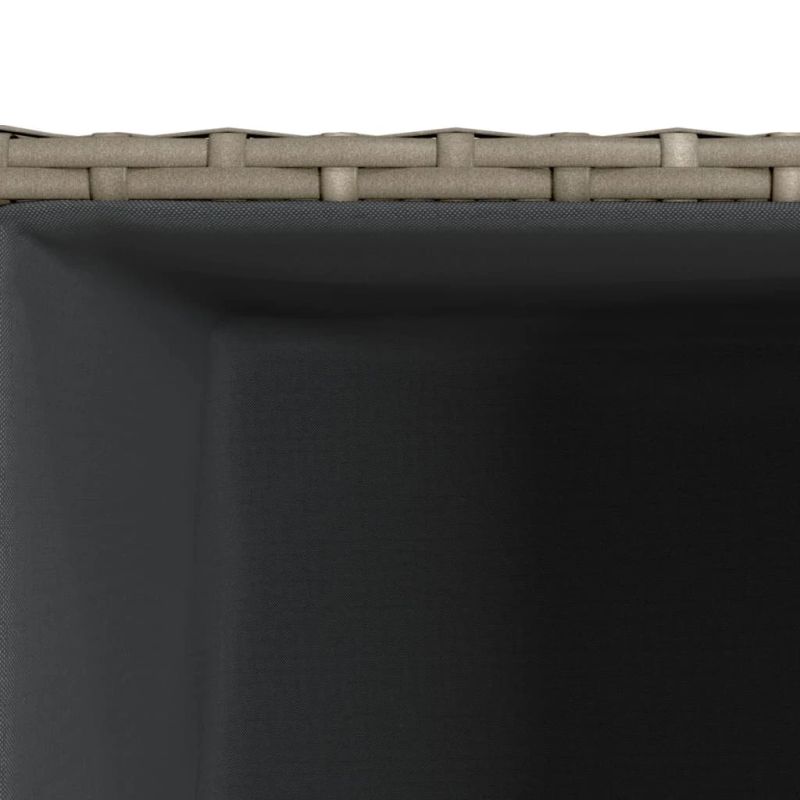 vidaXL dārza puķu kaste, 40x40x80 cm, pelēka polietilēna rotangpalma