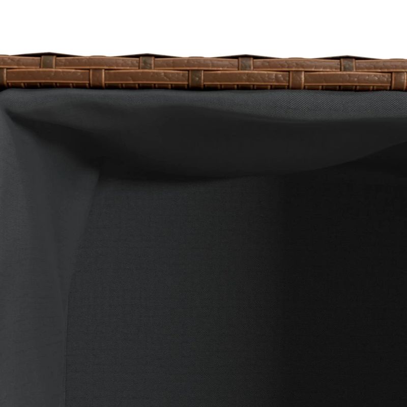 vidaXL dārza puķu kaste, 2 podi, 72x30x32 cm, brūna PE rotangpalma