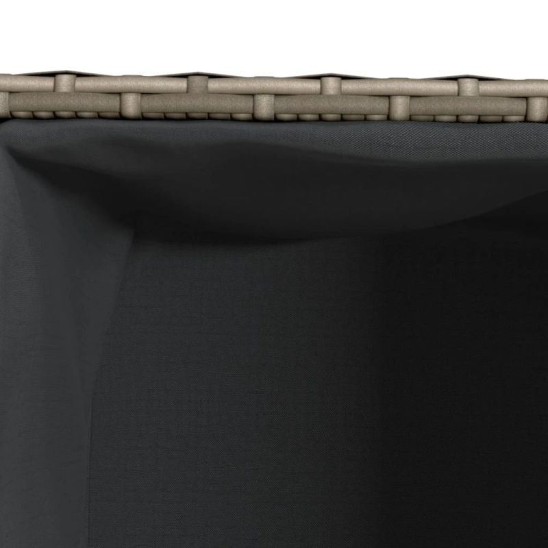 vidaXL dārza puķu kaste, 2 podi, 72x30x32 cm, pelēka PE rotangpalma