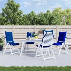 vidaXL dārza krēslu spilveni, 4 gab., spilgti zils oksforda audums